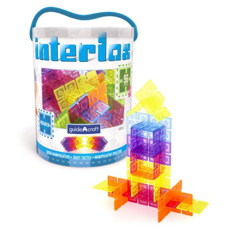 Interlox, patrate interconectabile (96 piese), Guidecraft - imagine 7